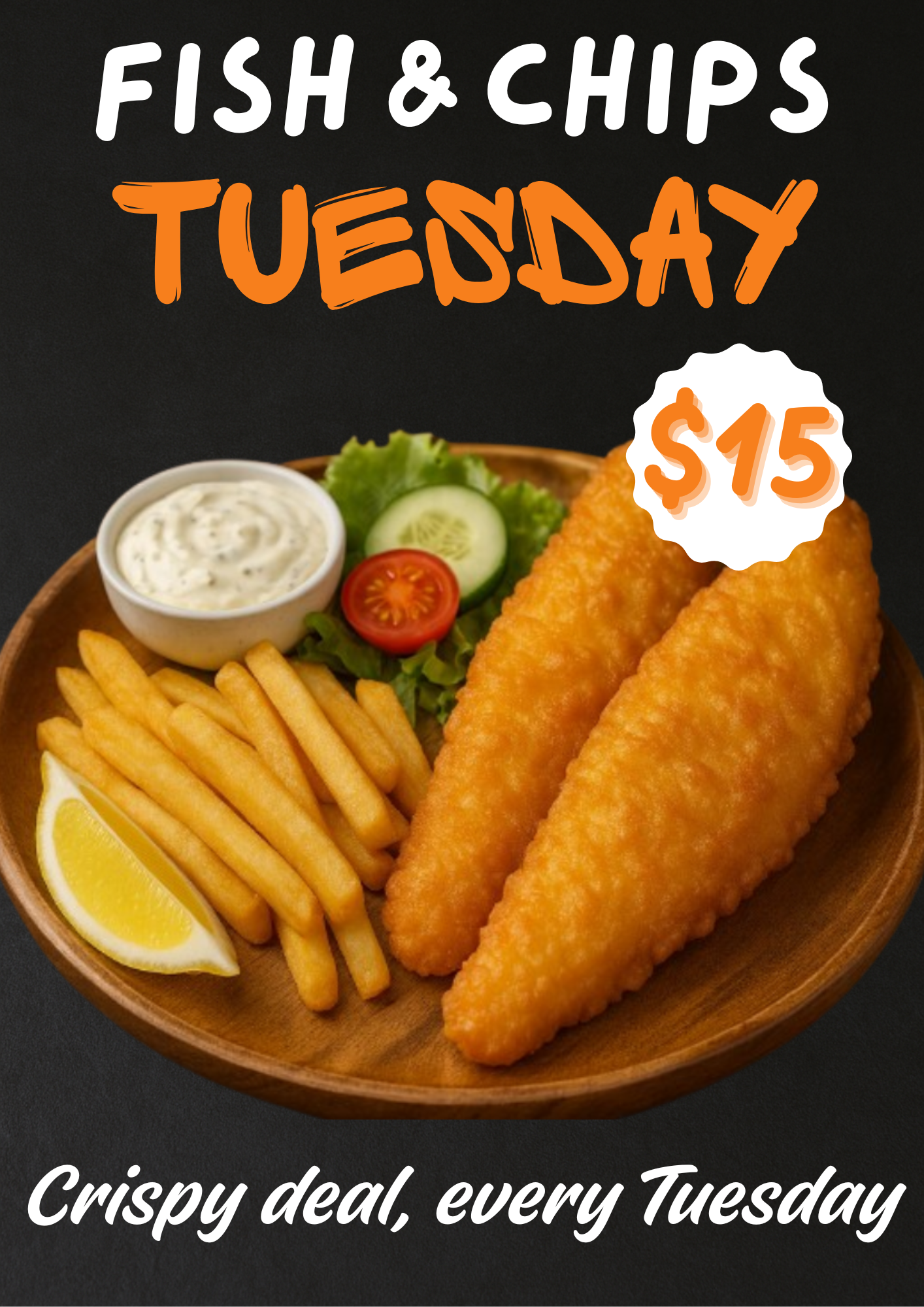 Fish & Chips TUESDAY | $15